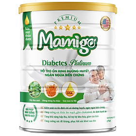Sữa tiểu đường thảo dược Mamigo Diabetes Platinum 800gr giúp ổn định đường huyết, ngăn ngừa biến chứng tiểu đường