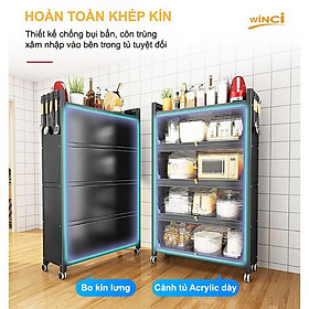 Kệ để đồ đa năng chính hãng Winci A9, Có nắp đậy và bánh xe di chuyển, Bảo hành 12 tháng