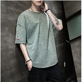 ́ thun UNISEX thêu chữ cổ ̀ ̂ ̂́ ẢNH THẬT̂́ ̣̂ % cotton ̂́, thoáng mát