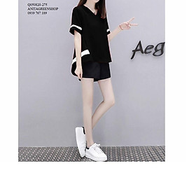 Q050820 ÁO KIỂU ĐUÔI TÔM PHỐI MÀU