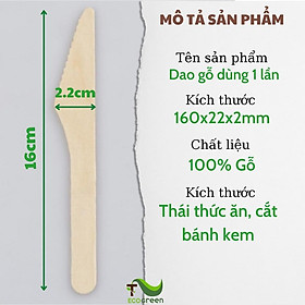 Mua (Túi 100 cái)Dao Gỗ Dài Dùng 1 Lần An Toàn Cho Môi Trường