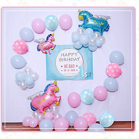 Nơi bán Set bóng trang trí tuổi ngựa ngọ Unicorn Pony - Giá Từ -1đ