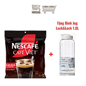 [Tặng bình Jug 1L] Cà phê đen hòa tan NESCAFÉ Café Việt (túi 35 gói x 16g)