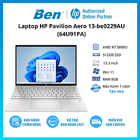 Mua Laptop HP Pavilion Aero 13-be0229AU (64U91PA) (R7-5800U | 8GB | 512GB | 13  WUXGA 100% sRGB Hàng chính hãng
