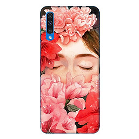 Ốp lưng dành cho điện thoại Samsung Galaxy A50 hình Cô Gái Hoa Hồng - Hàng chính hãng