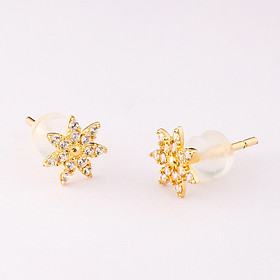 Bông tai vàng 14k Huy Thanh Jewelry BTFAM23