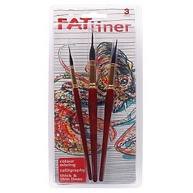 Bộ 3 Cây Cọ Vẽ Taklon/Squirrel Fat Liner