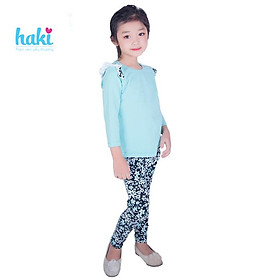 Bộ mặc nhà thu đông bé gái Haki