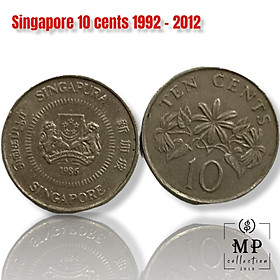 Đồng xu sưu tầm Singapore 10 cents 1992 2012