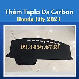 Thảm Taplo Da Carbon Dành Cho Xe Honda City 2021 Chất Liệu Da Cao Cấp