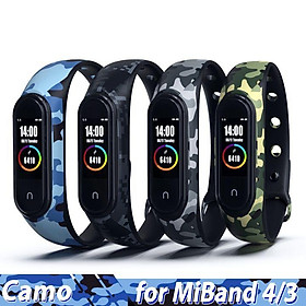 Dây Đeo Cho Mi Band 3/4 Và Mi band 5/6 Camo Màu Bộ Đội - Chất Liệu Silicone - Đẹp, Cá Tính