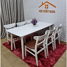 Mua Set Bàn Ăn 6 Ghế Lunar (Trắng)