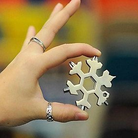 Móc khóa đa năng vặn ốc hình bông tuyết - Màu Ngẫu Nhiên