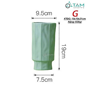 Bình hoa gốm cao cấp có vân sọc nhám nhiều kiểu CE-BG-04