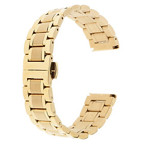 Premium Solid Stainless Steel Business Replacement Bracelet Strap for Men's Women's Watch 18-22mm