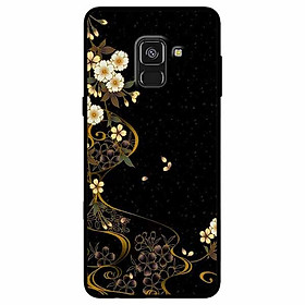 Ốp lưng dành cho Samsung A8 Plus mẫu Hoa Văn Hoa Trắng