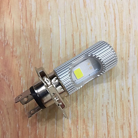 Đèn LED 2 tim (bản to) chân H4 loại thường tản nhiệt khung nhôm siêu sáng cho xe máy - A242