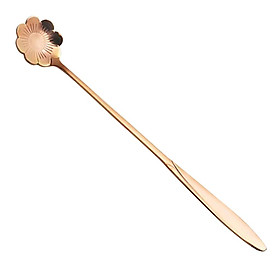 New Coffee Spoon Petal Spoon Stainless Steel Long Handle Spoon Ladle Cutlery