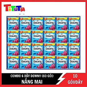 COMBO 6 dây Nước Xả Vải Downy Nắng mai 10 gói x6