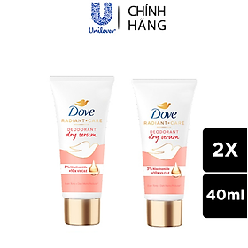 Combo 2 Kem ngăn mùi tinh chất serum vùng cánh cao cấp Dove dành cho nữ với 3% Niacinamide mờ thâm thu nhỏ lỗ chân lông 40ml