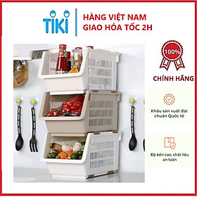 Mua Kệ xếp tầng đa năng nhựa Việt Nhật có bánh xe dễ dàng di chuyển - Hàng chính hãng