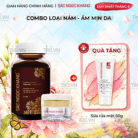 Bộ đôi trong uống - ngoài thoa Sắc Ngọc Khang: Sắc Ngọc Khang ++ (60 viên) + Kem dưỡng da ban đêm 10g