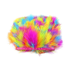1 Meters Turkey Feather Fringe Trim for DIY Craft Clothing Millinery 7-9cm