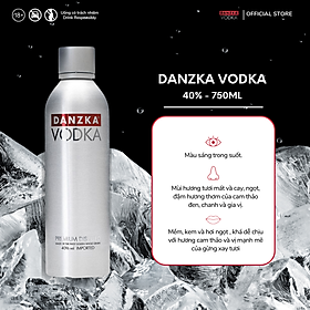 Rượu Vodka Danzka 40% 750ml- Không hộp