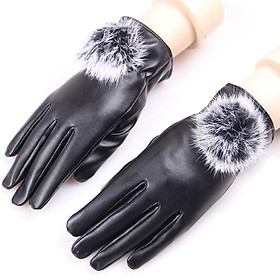 Hình ảnh Găng tay da nữ bao tay da nữ cao cấp chống nước chống bong tróc giữ ấm mùa đông thiết kế hiện đại sang trọng