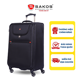 Vali Kéo Vải Du Lịch SAKOS CHAMPION 7 - Size (28inch)/ Ký Gửi (Đại) - Khóa TSA - Chống Thấm, Trượt Nước
