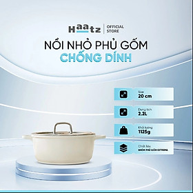 Nồi Phủ Gốm Chống Dính Đáy Từ Haatz Size 20cm HCP720 - Công Nghệ Hàn Quốc, Dùng Mọi Loại Bếp - Bảo Hành 2 Năm