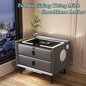 Mua Tủ Đầu Giường Thông Minh SmartHome Leather Tích Hợp Khóa Tủ Vân Tay  Sạc Không Dây  Đèn Ngủ Cảm Ứng