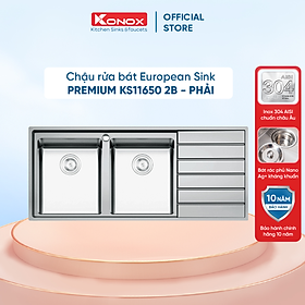 Chậu rửa bát Konox, European Series, Model Premium KS11650 2B