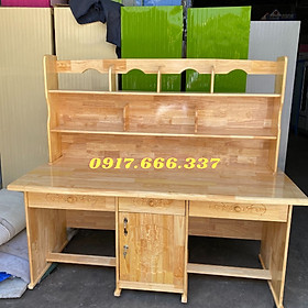 Mua Bàn học sinh gỗ thông đôi màu vàng cho bé - chống mối ăn cao cấp