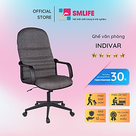 Ghế văn phòng chân xoay lưng cao bọc vải SMLIFE Indivar