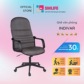 Ghế văn phòng chân xoay lưng cao bọc vải SMLIFE Indivar