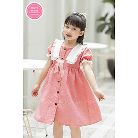 Váy kẻ sọc đỏ Như Ý House đầm sinh nhật thôi nôi bé gái