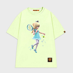 Áo thun tay lỡ unisex công chúa Rosalina cầm vợt Tennis game Super Mario BND205 - Neon