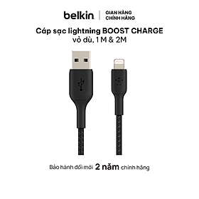 Mua Cáp Sạc Light.ning BOOST↑CHARGE Belkin 12W vỏ dù - Hàng chính hãng