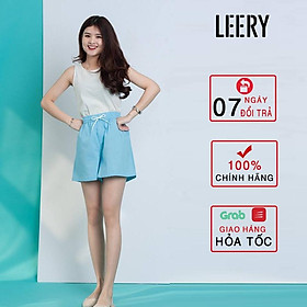 Quần short váy, vải đũi nhập Hàn, dạo biển trẻ trung mát mẻ SHO-00  - LERRY