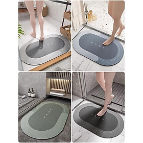 Mua Thảm lau chân nhà tắm đa năng cao cấp chống trơn trượt trên nền đá hoa thấm hút tốt kích thước 40cmx60cmx1cm Loại 1 OLAPLE TM - Hàng Nhập Khẩu -( Màu ngẫu nhiên)