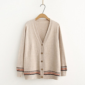 Áo khoác len nữ ,áo cardigan len dày ấm thiết kế 2 túi phối cúc nhiều màu  AK03