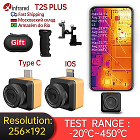 Camera chụp ảnh nhiệt InfiRay dành cho điện thoại thông minh T2S Plus T2L Android Type C Kiểm tra nhiệt sàn PCB P2 Chụp ảnh nhiệt hồng ngoại Màu sắc: T2S PLUS(Type C)
