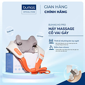 Máy Massage Cổ Vai Gáy Bumas M3 Pro - Nâng Cấp 8 Đầu Massage - Chườm Nóng Hiệu Quả - Động Cơ Không Chổi Than - Hàng Chính Hãng