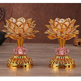 Mua Bộ 2 Đèn thờ hoa sen đổi màu có tụng kinh