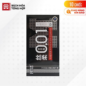 Hộp 10 cái Bao cao su Muaisi 0.01 Đen - Siêu mỏng 0.01mm