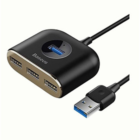 Mua Bộ HUB chia cổng USB Baseus Square Round 4 in 1 (USB 3.0 to USB3.0*1+USB2.0*3 Smart Adapter) (CAHUB-01)- HÀNG CHÍNH HÃNG