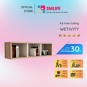 Mua Kệ sách treo tường gỗ công nghiệp hiện đại SMLIFE Wetivity
