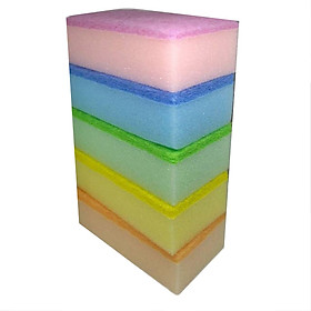 Set 5 miếng xốp rửa bát có 1 mặt ráp