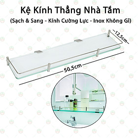 [Sạch&Sang] Kệ Thẳng Kính Nhà Tắm KhoNCC Hàng Chính Hãng - Khung Inox 304 Không Gỉ Dùng Trang Trí Phòng Tắm - Nhà Vệ Sinh - KPD-KeKiTha-5104